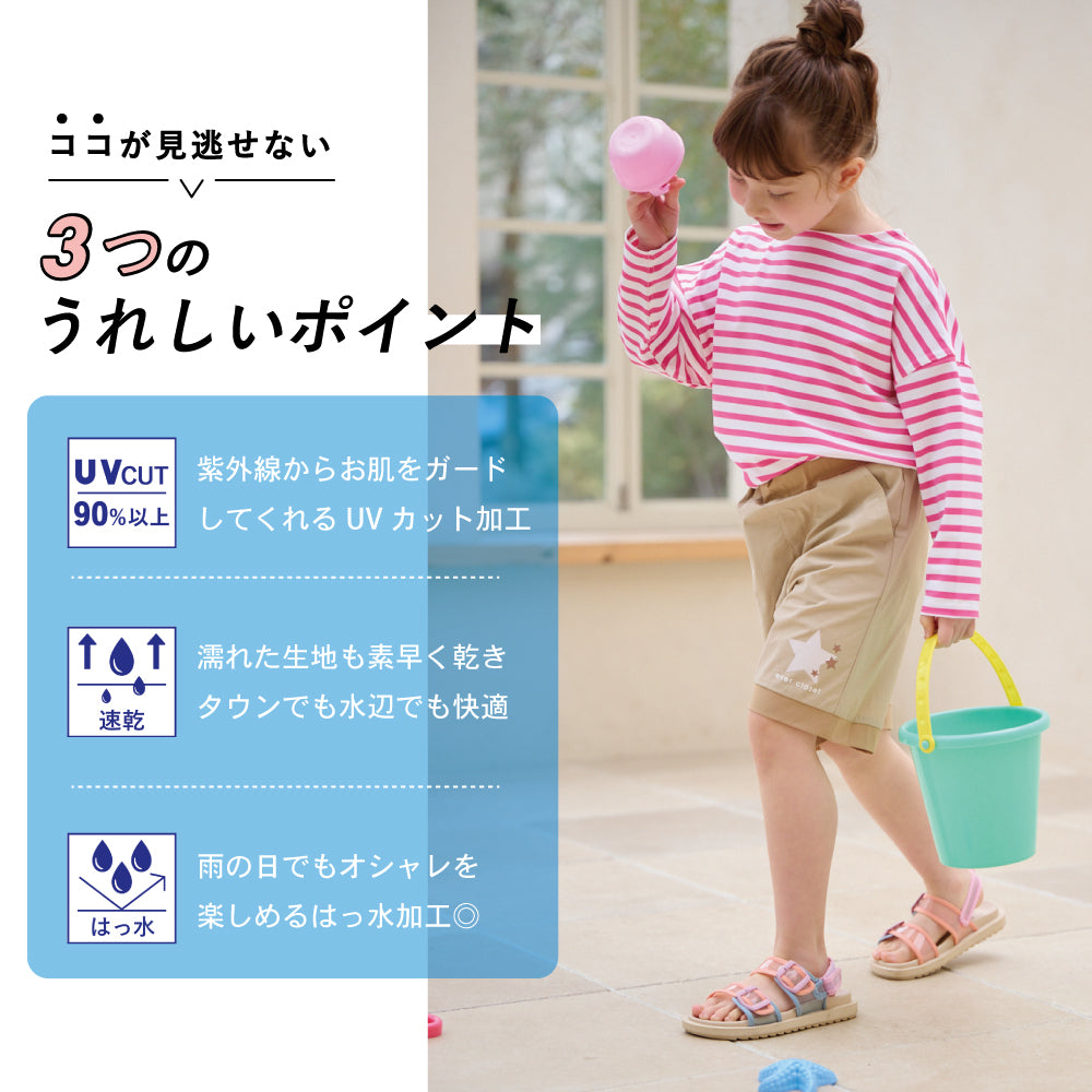 【UVカット率90%】ラッシュガード  水陸両用 ハーフパンツ