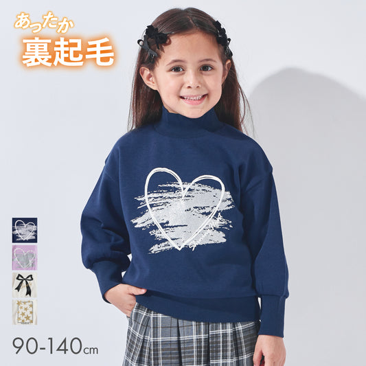 裏起毛 プリント トップス