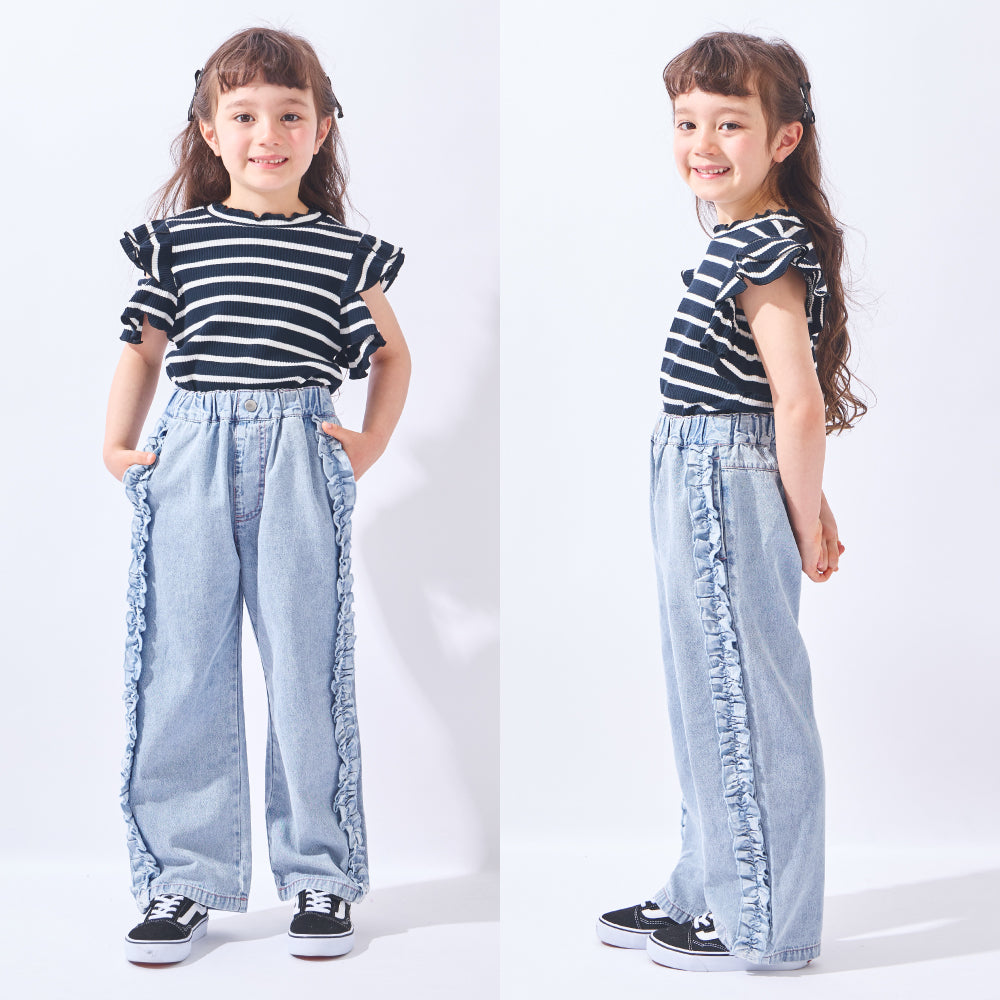 【新色登場】フリルデニムパンツ