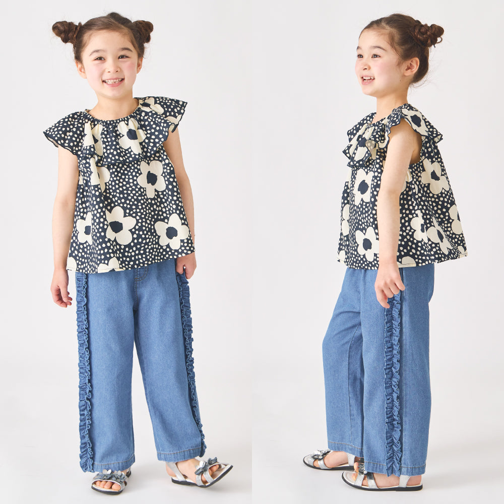 【新色登場】フリルデニムパンツ