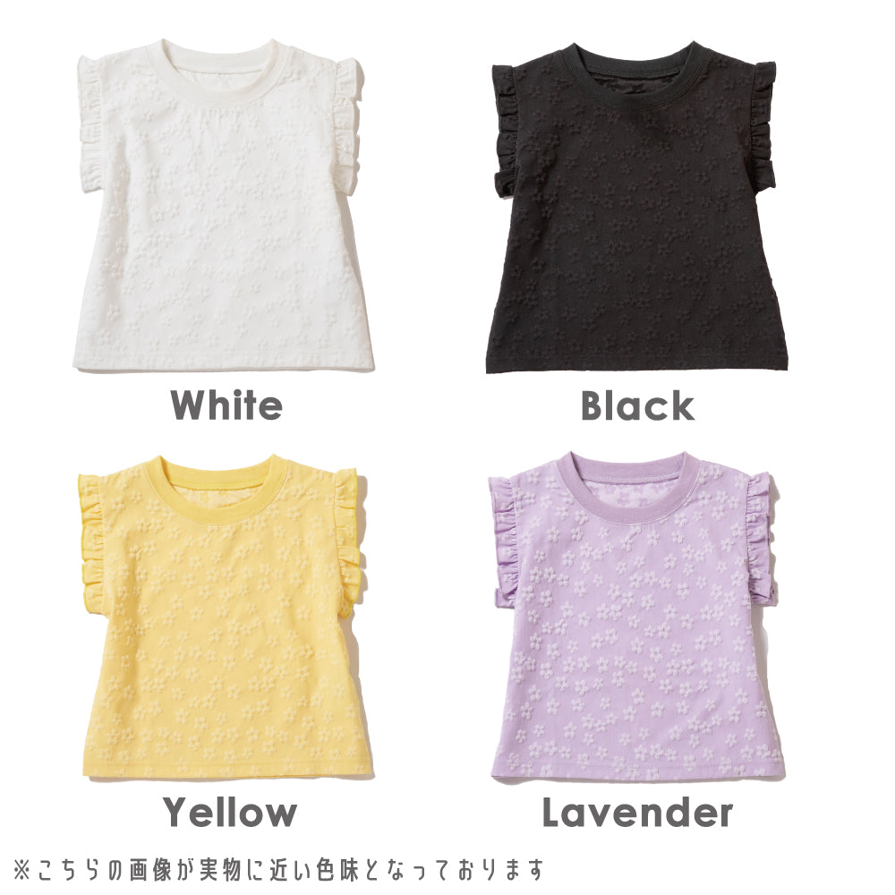 花柄ジャガードTシャツ