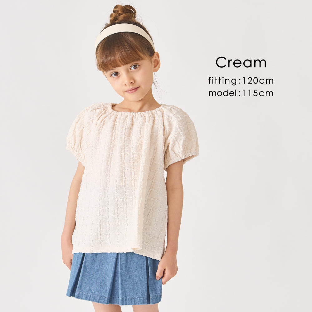 バックリボン ジャガードTシャツ
