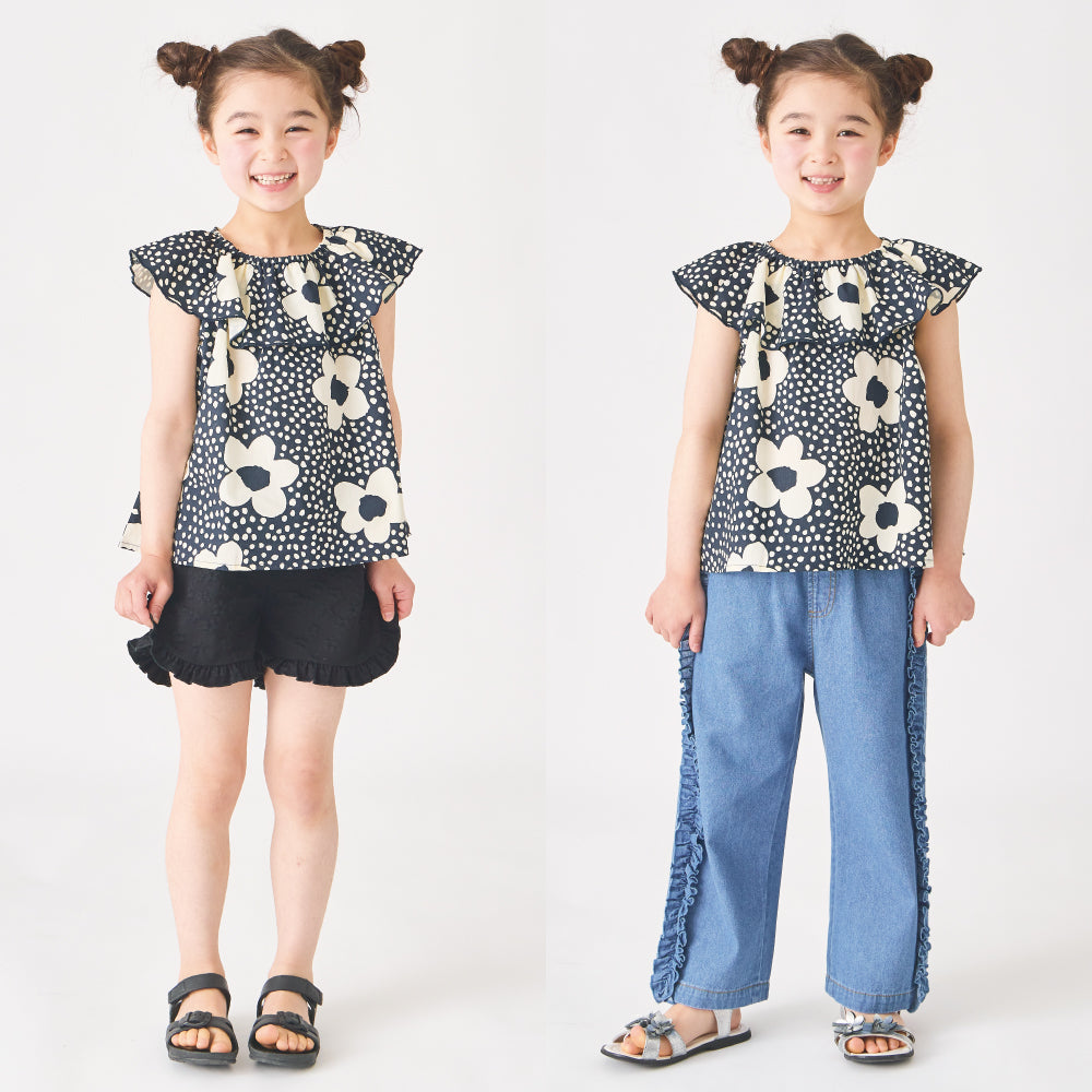 【新色登場】 綿100% 総柄チュニック