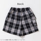 【春割】チェック柄ラップキュロット