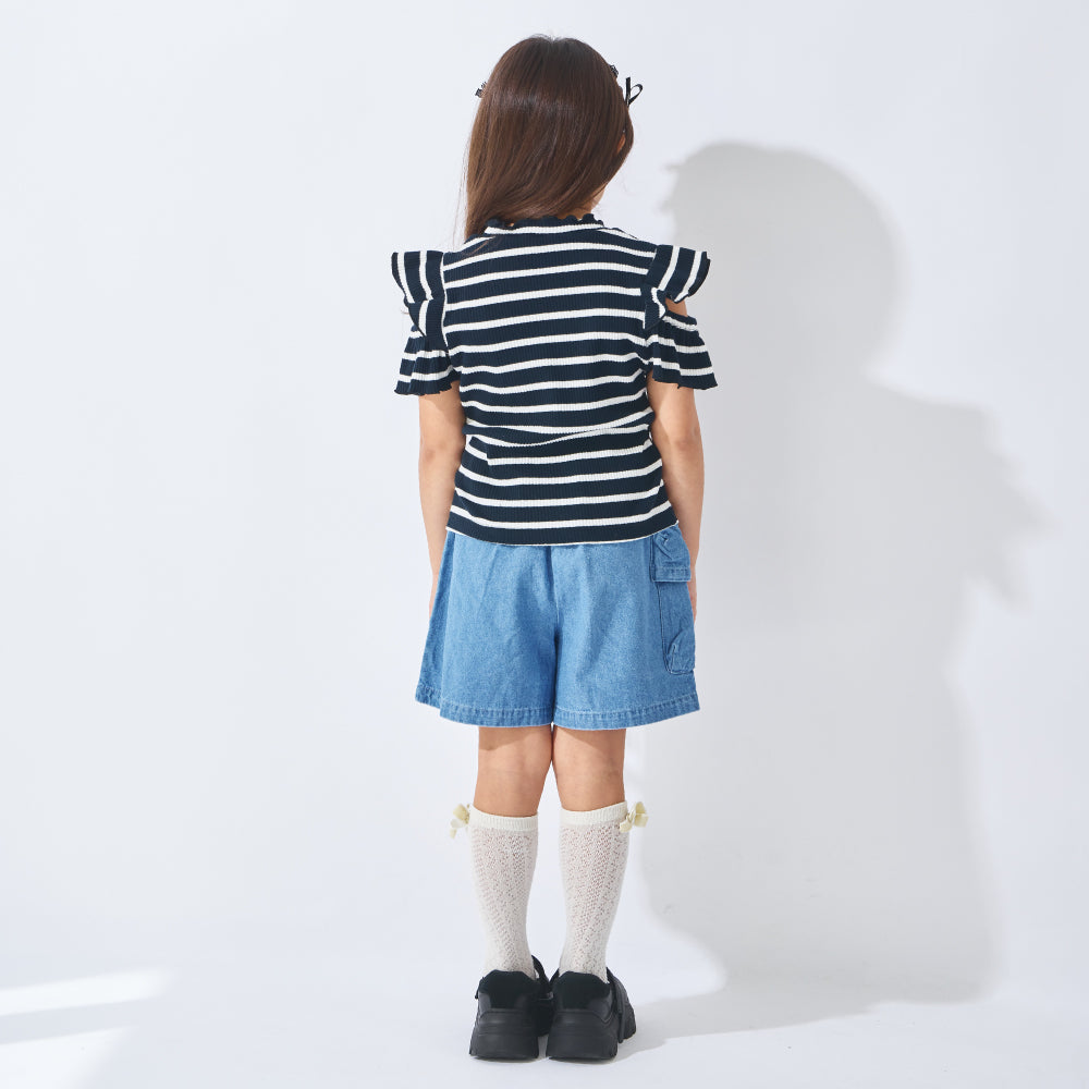 【2026年 春新作】デニム ラップ キュロット