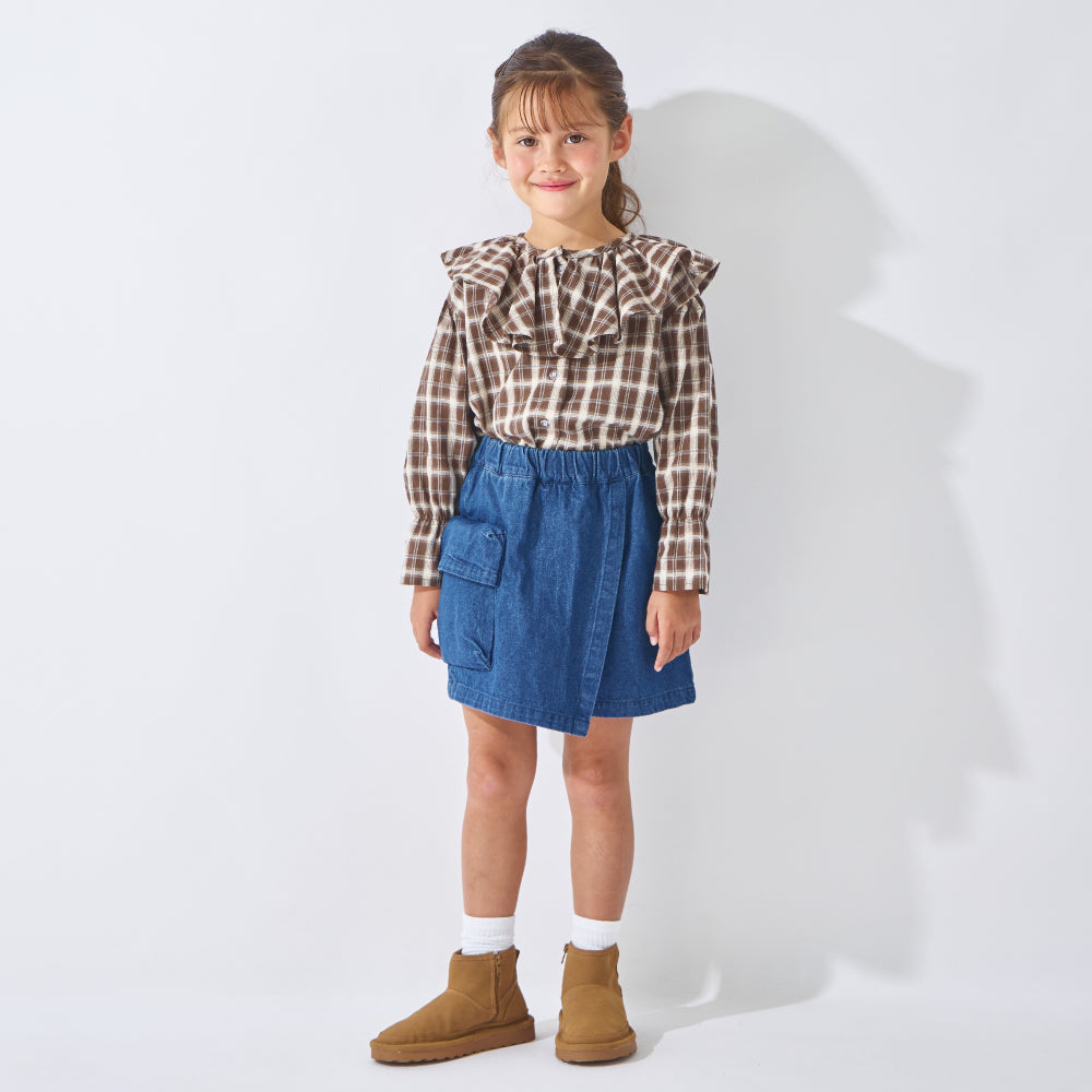 【2026年 春新作】デニム ラップ キュロット