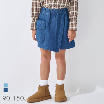 【2026年 春新作】デニム ラップ キュロット