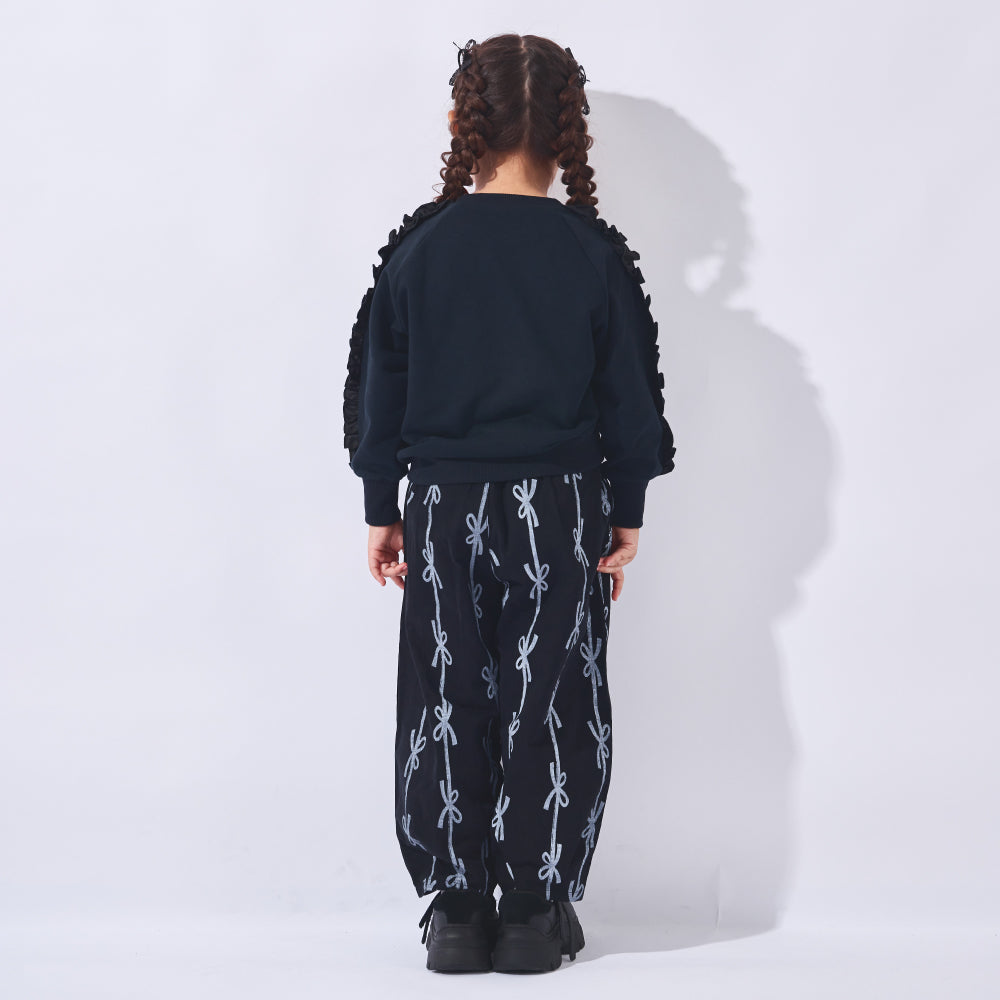 袖フリルトレーナー