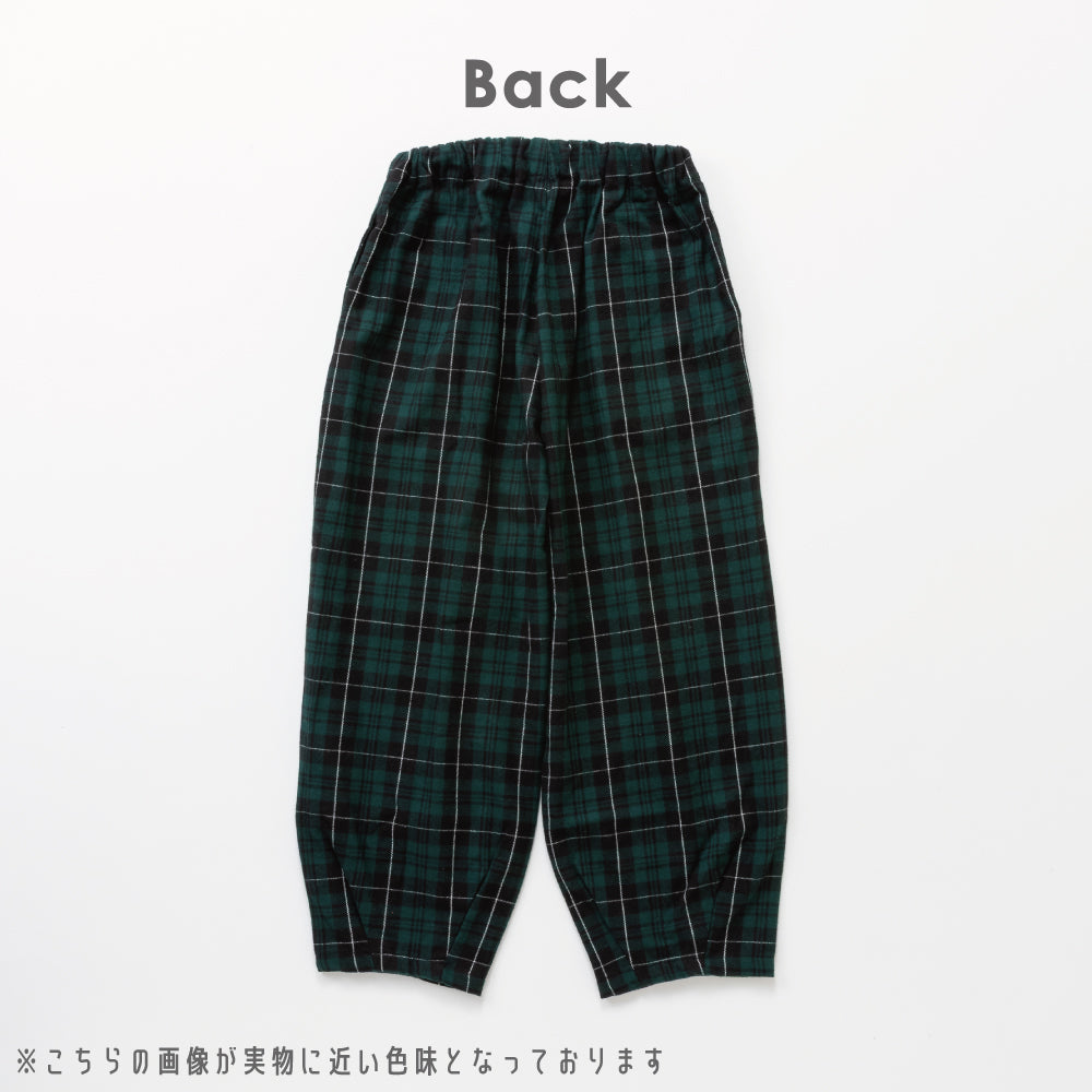 チェック柄が主役級！ バレルロングパンツ