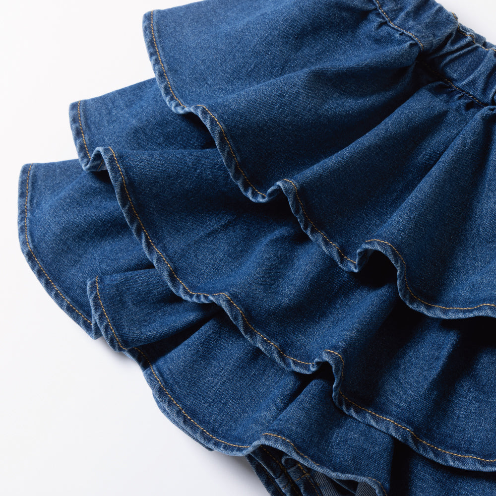 【2026年 春新作】デニム フリル キュロット