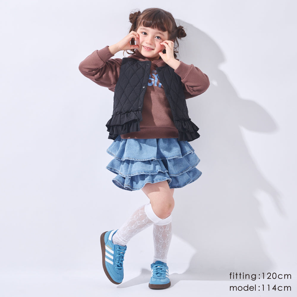 【2026年 春新作】デニム フリル キュロット