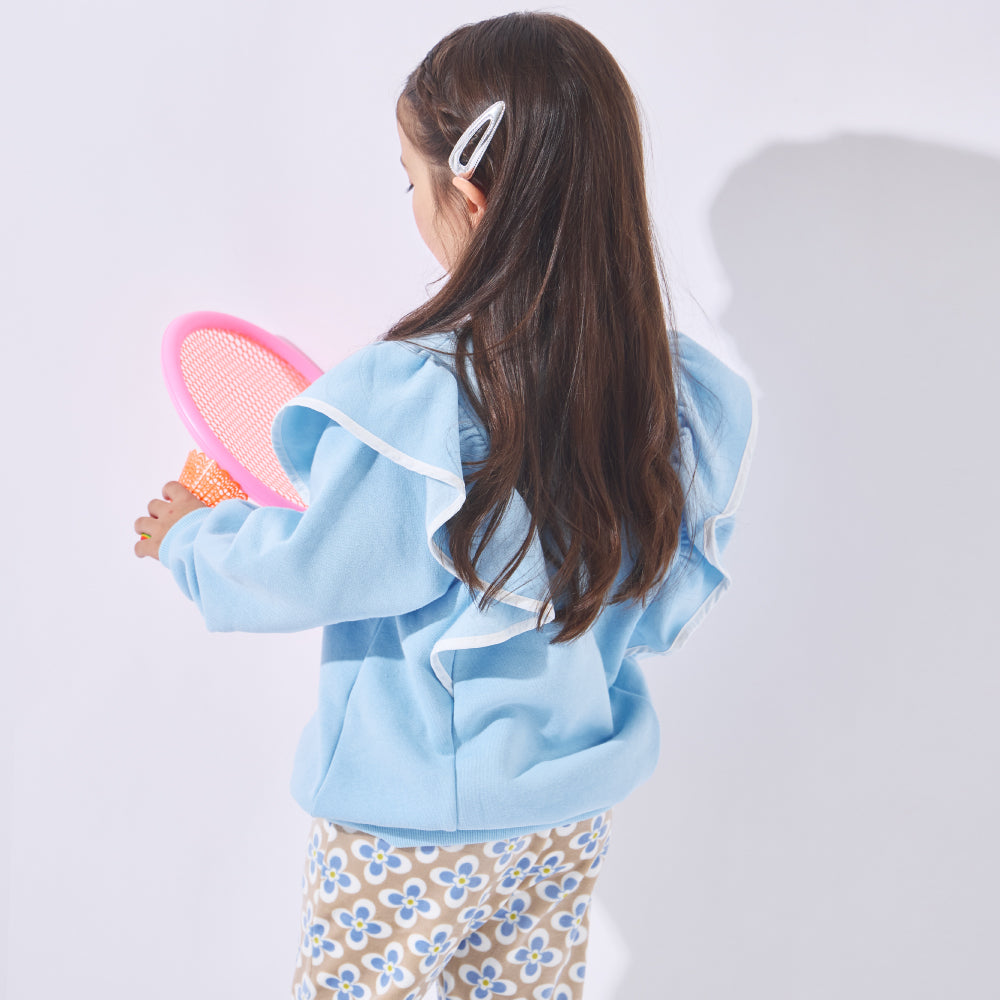 【ぬくふわ】着るだけかわいい フリルデザイントップス