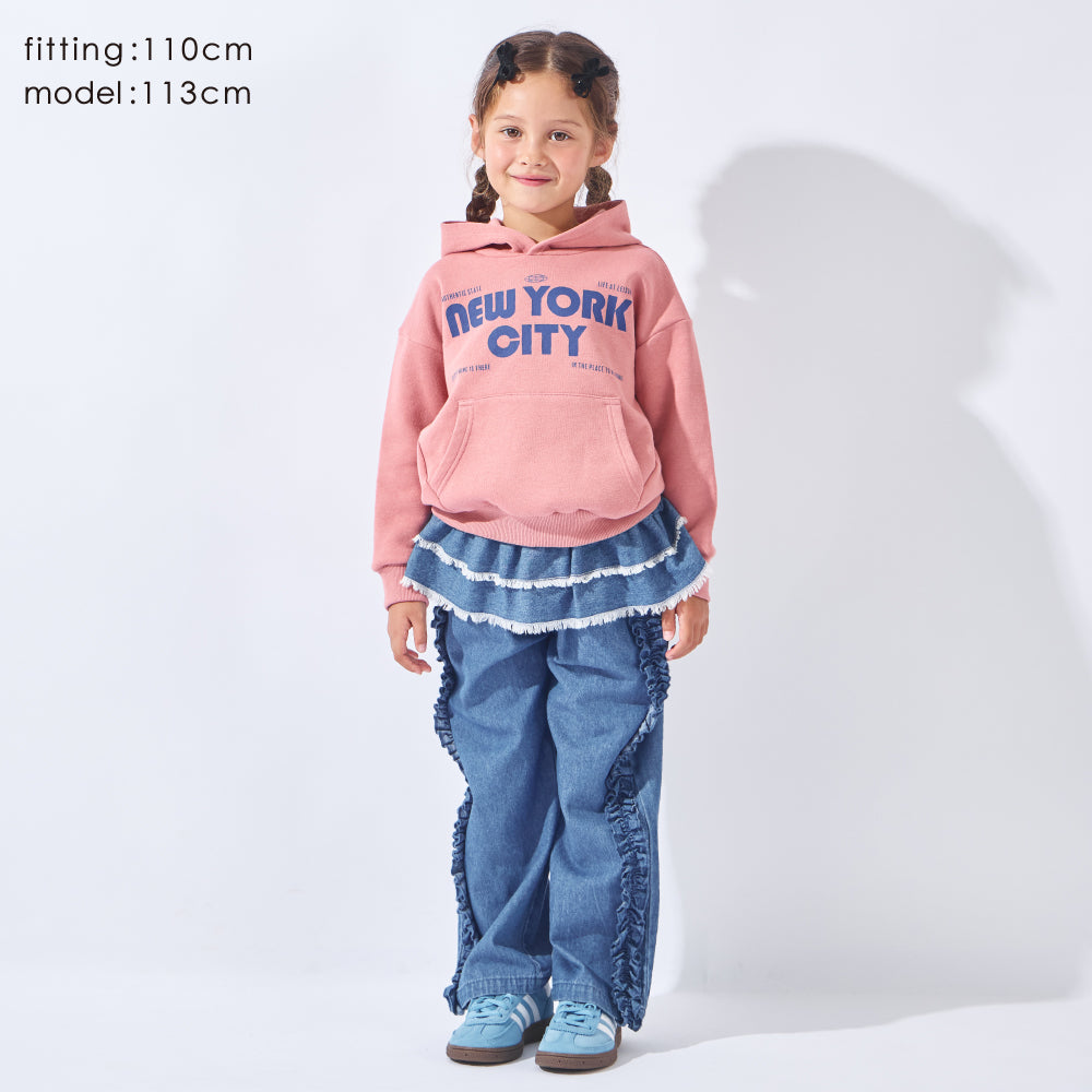 裏起毛 プリント フーディー