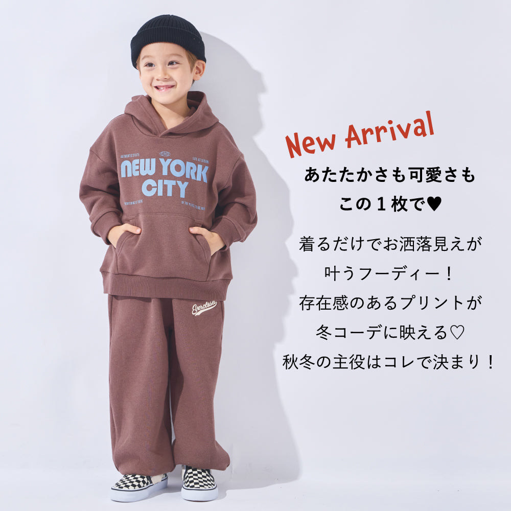 裏起毛 プリント フーディー