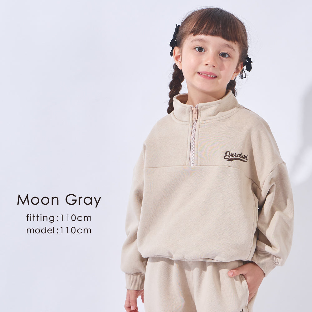 裏起毛ハーフジップトレーナー