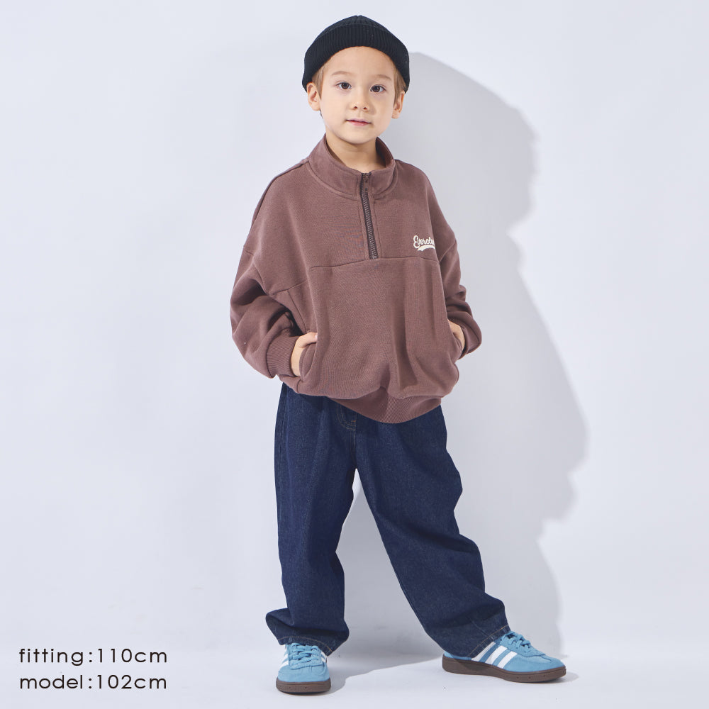 裏起毛ハーフジップトレーナー