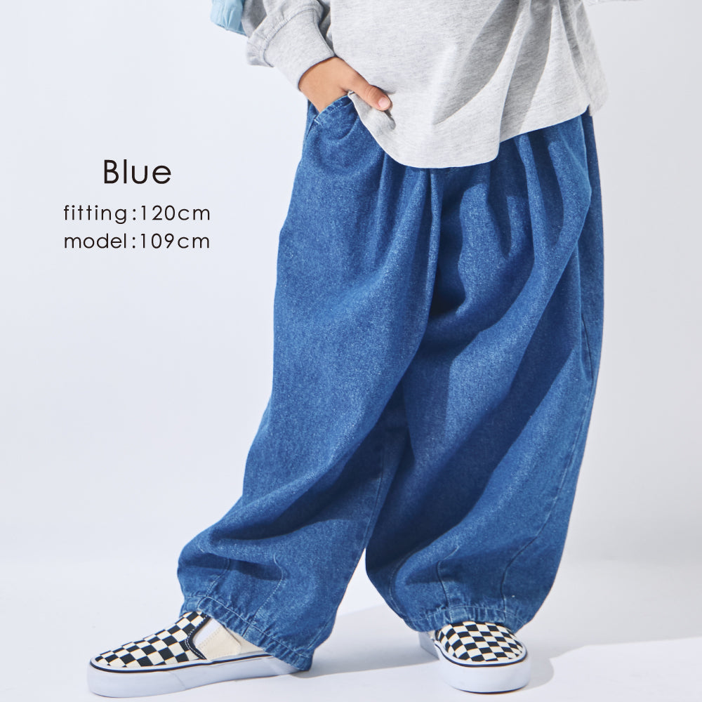 はくだけ今っぽい コクーンデニムパンツ