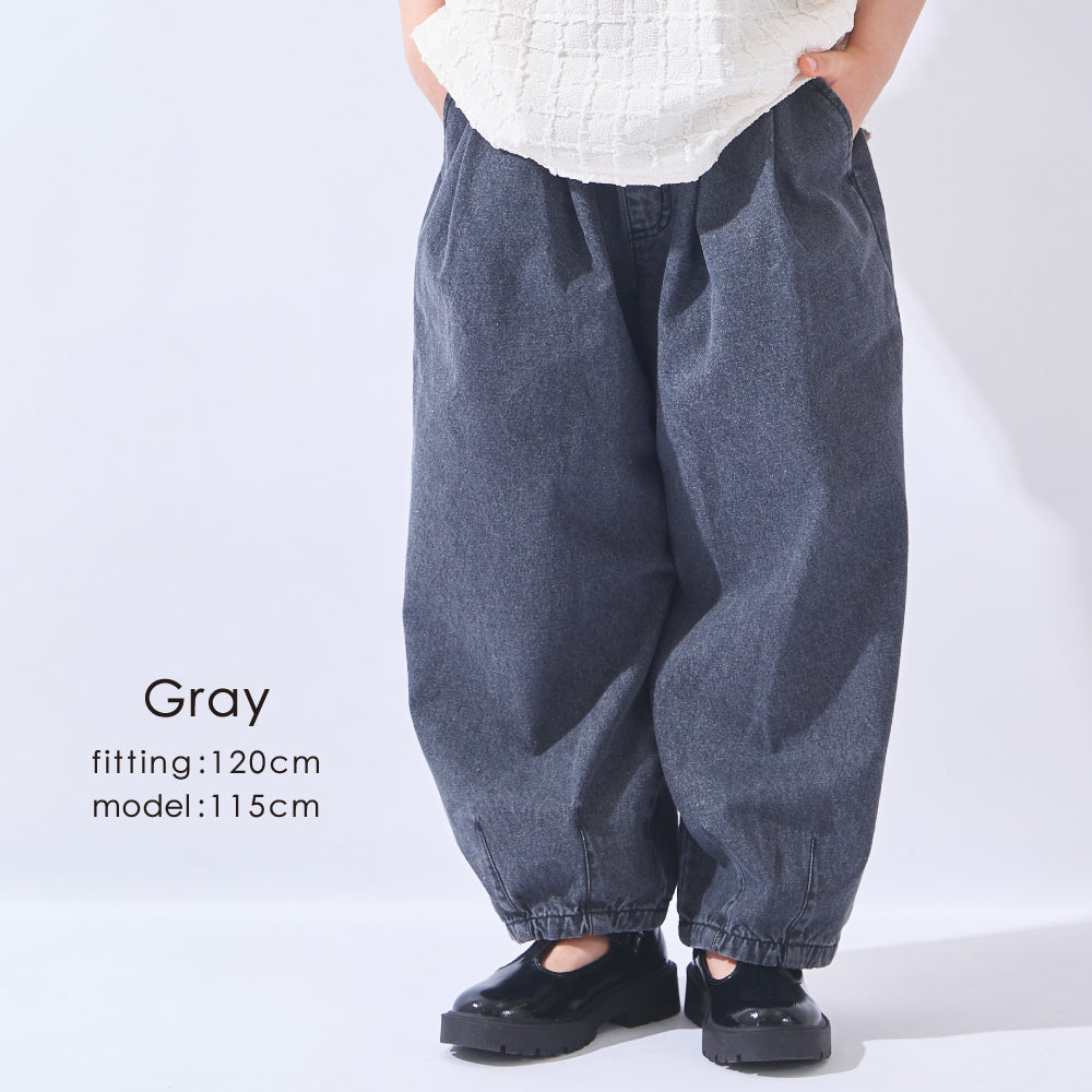 はくだけ今っぽい コクーンデニムパンツ