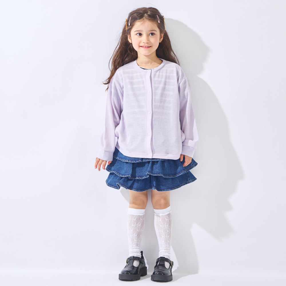 【2026年 春新作】 かろやか夏素材 梨地カーディガン