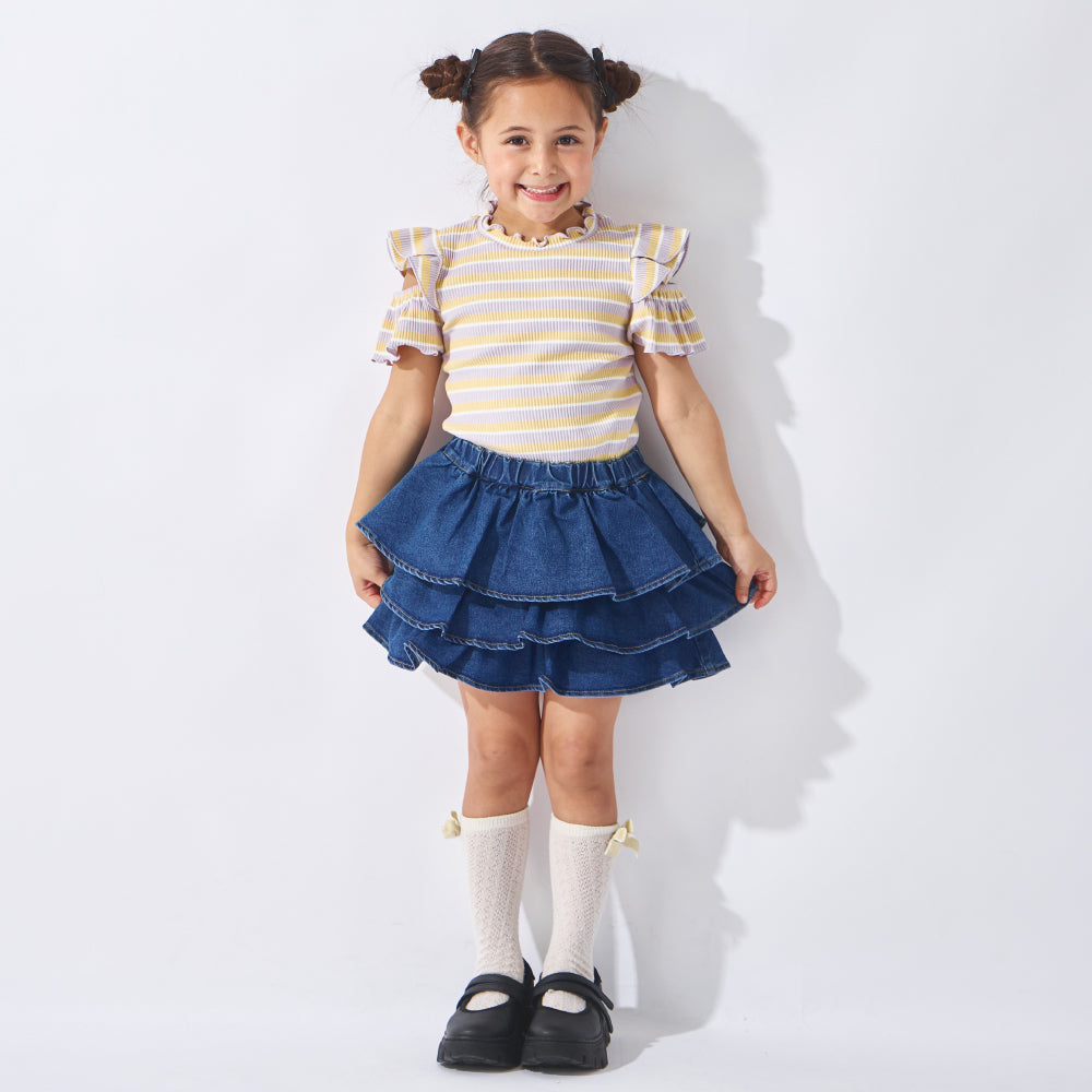 【2026年 春新作】肩あきフリルトップス