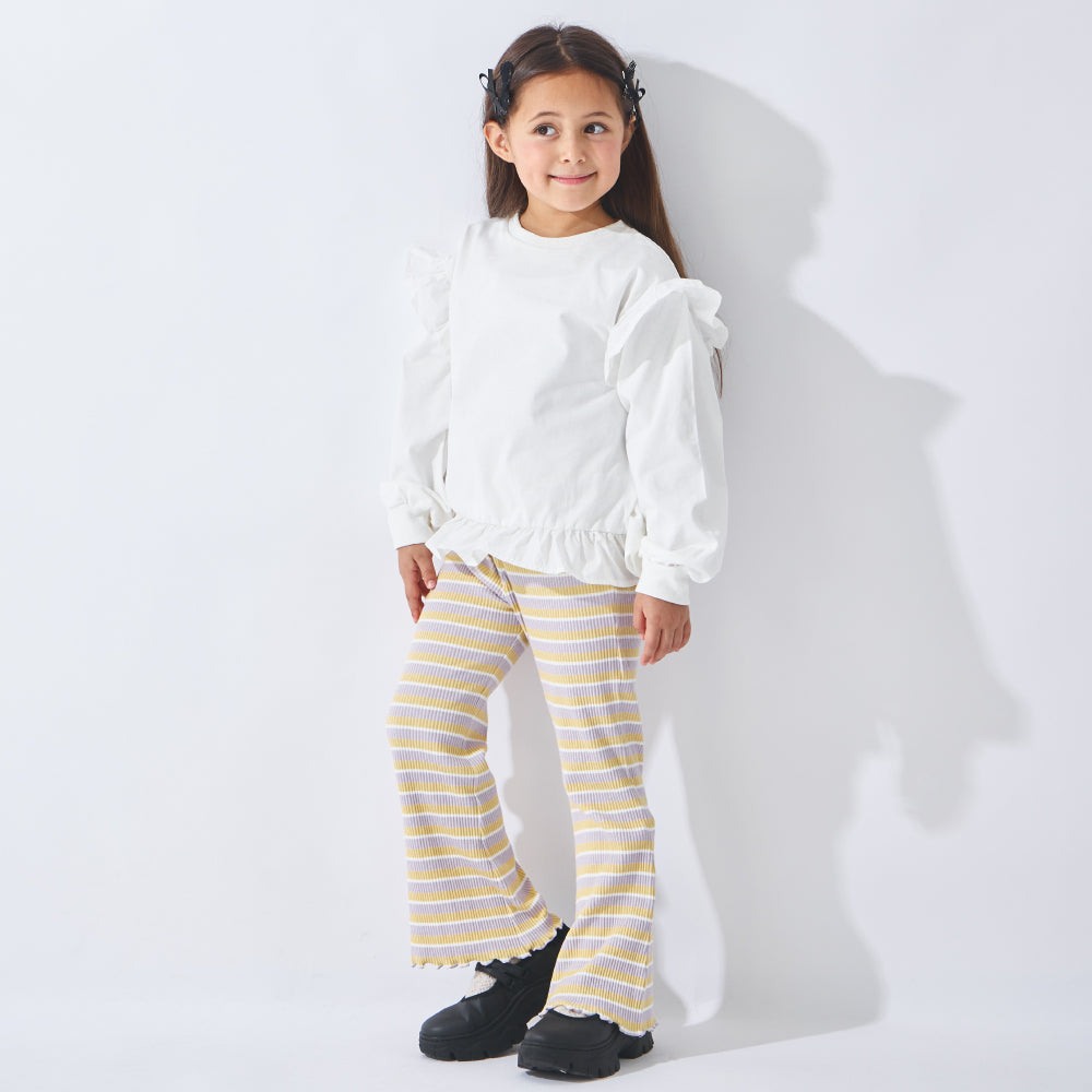 【2026年 春新作】リブフレアパンツ