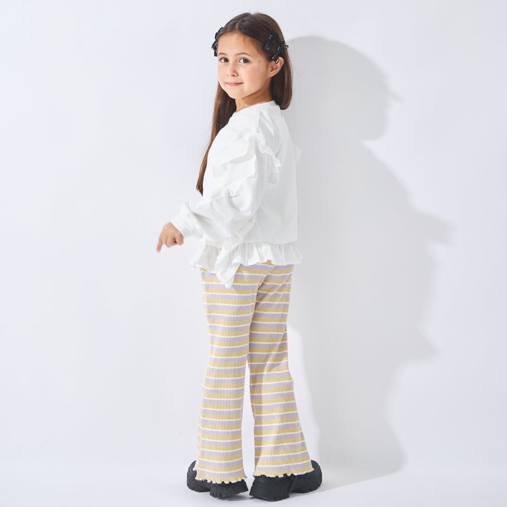 【2026年 春新作】リブフレアパンツ