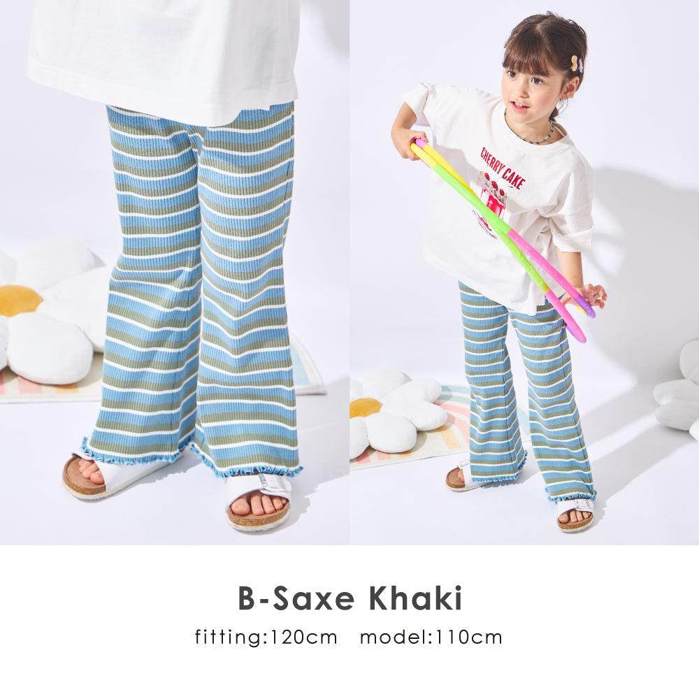リブフレアパンツ