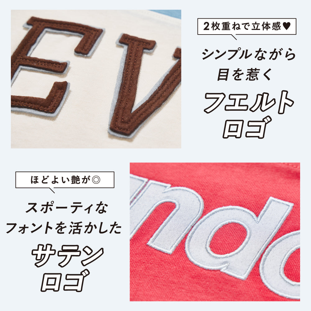 半袖 アップリケ トップス
