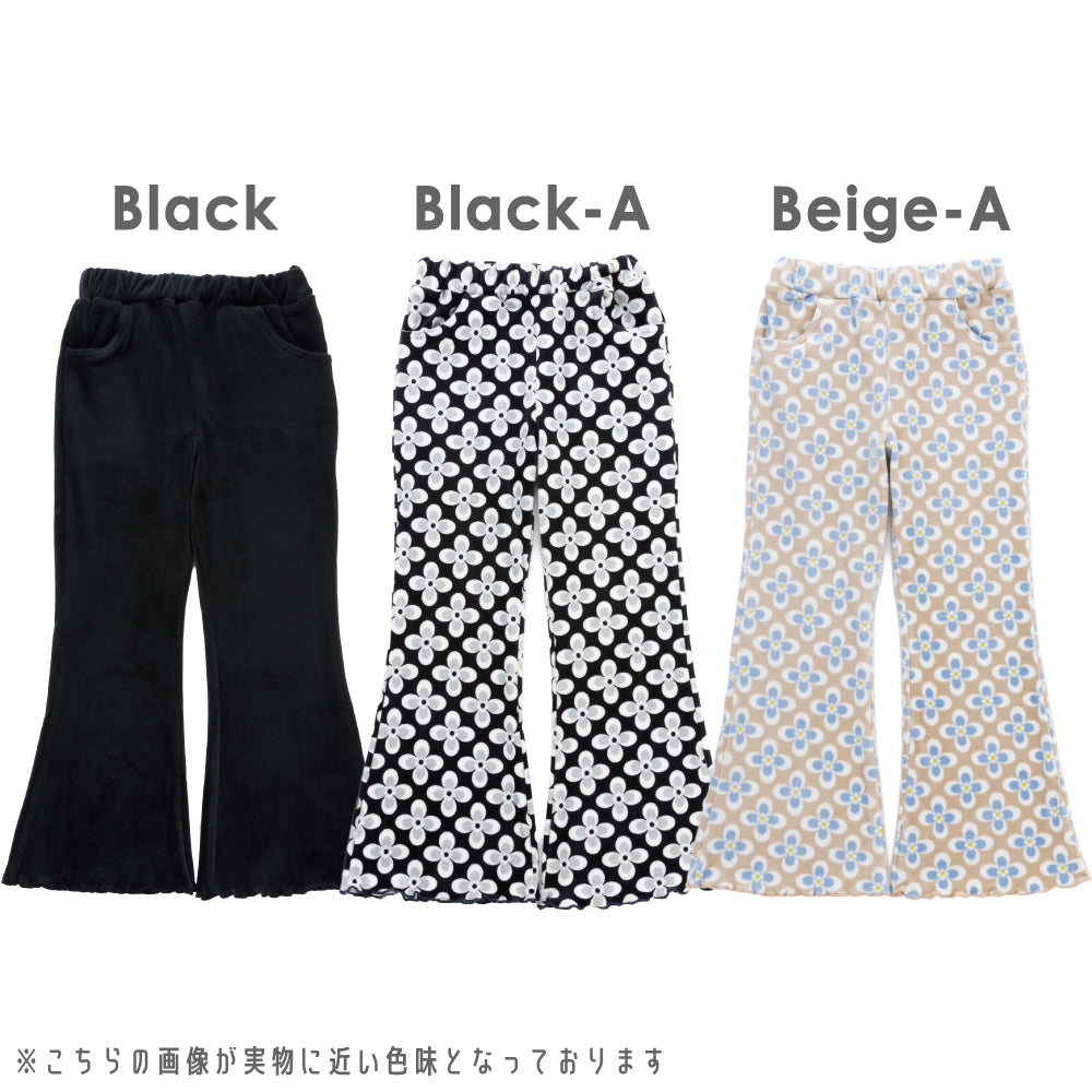 【ふわ軽】ふわふわフリース あったかフレアパンツ