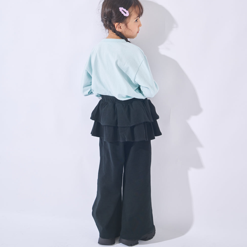 一枚でコーデ完成 フリルティアードパンツ