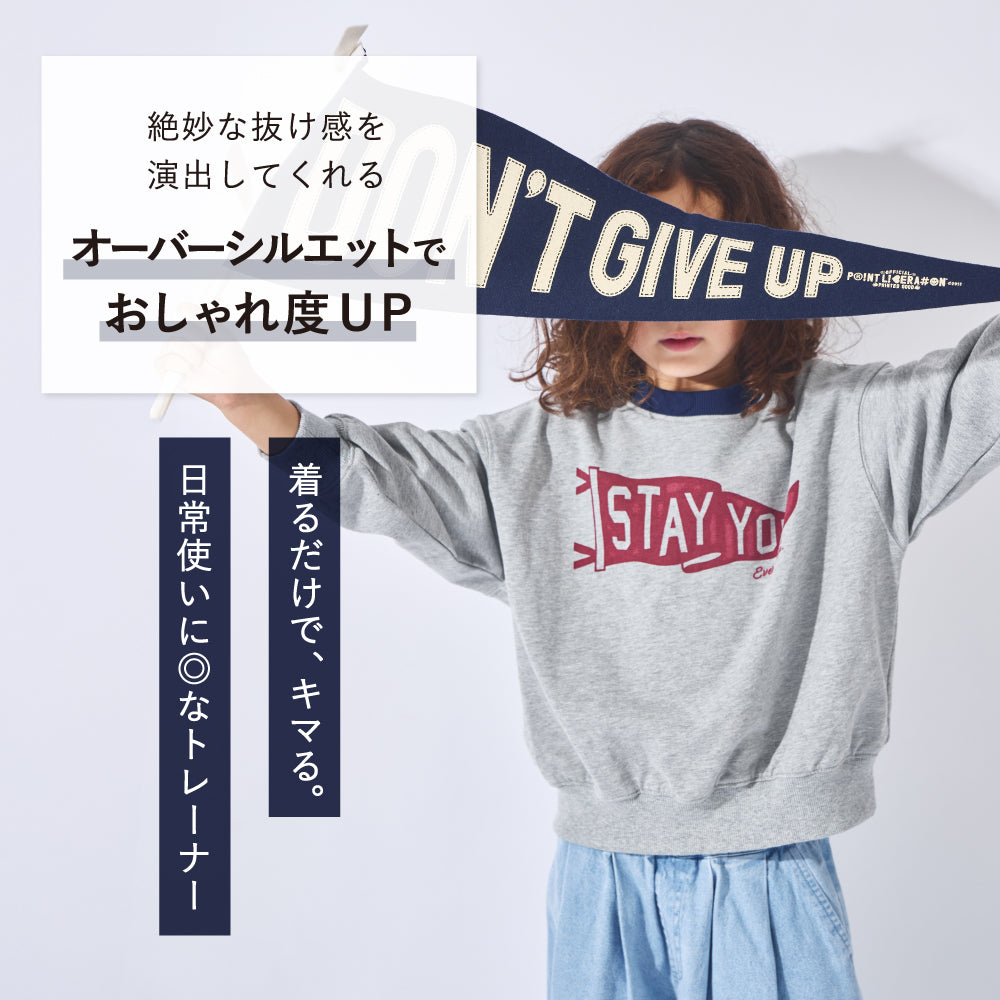 グラフィック長袖トレーナー