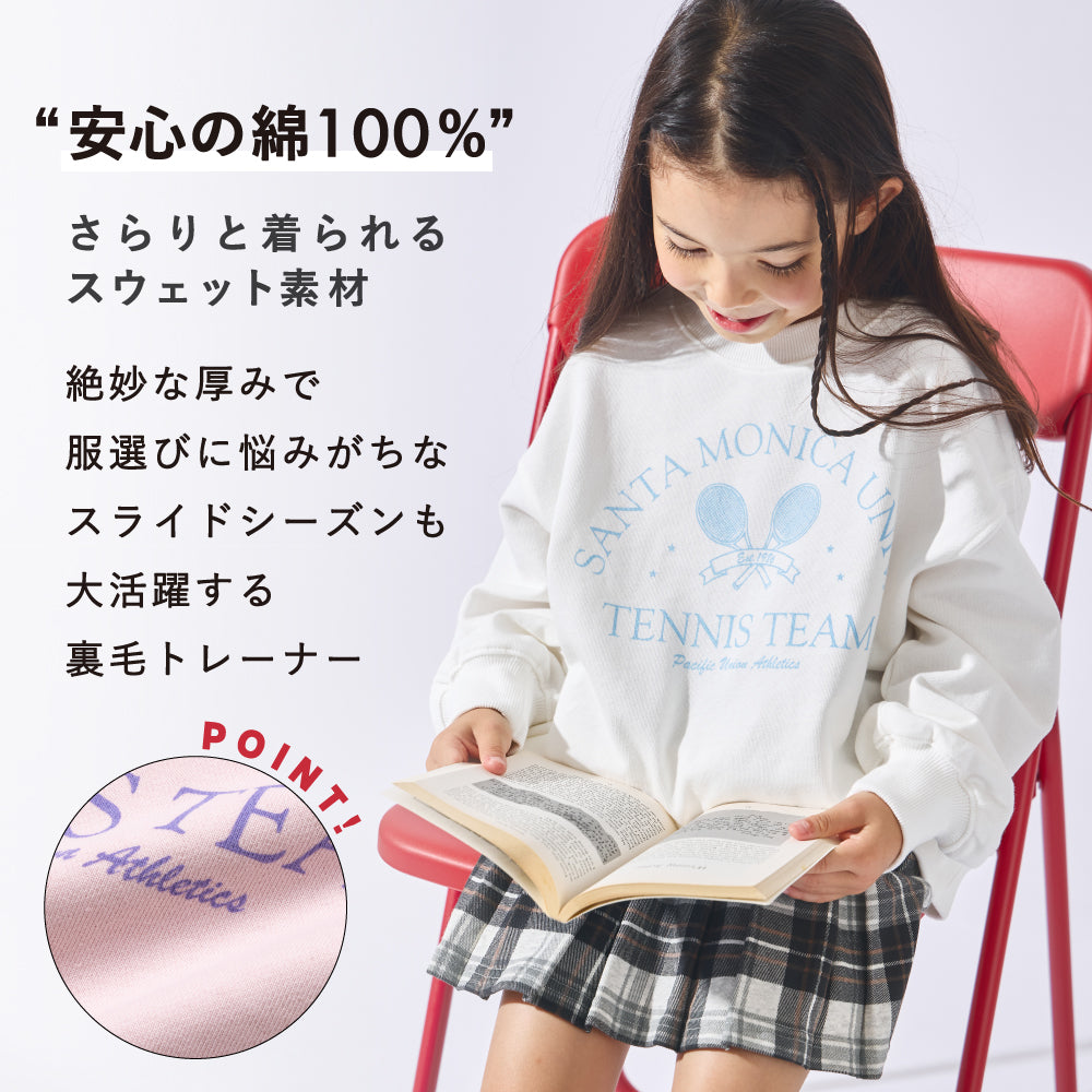 グラフィック長袖トレーナー