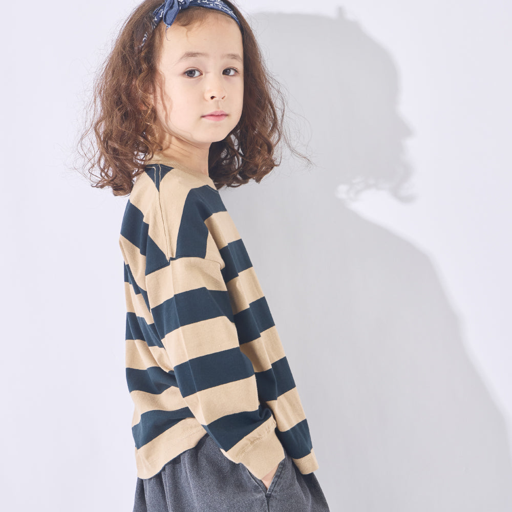 毎日のスタメン ボーダー長袖Tシャツ