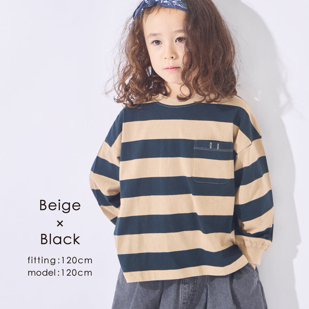 毎日のスタメン ボーダー長袖Tシャツ