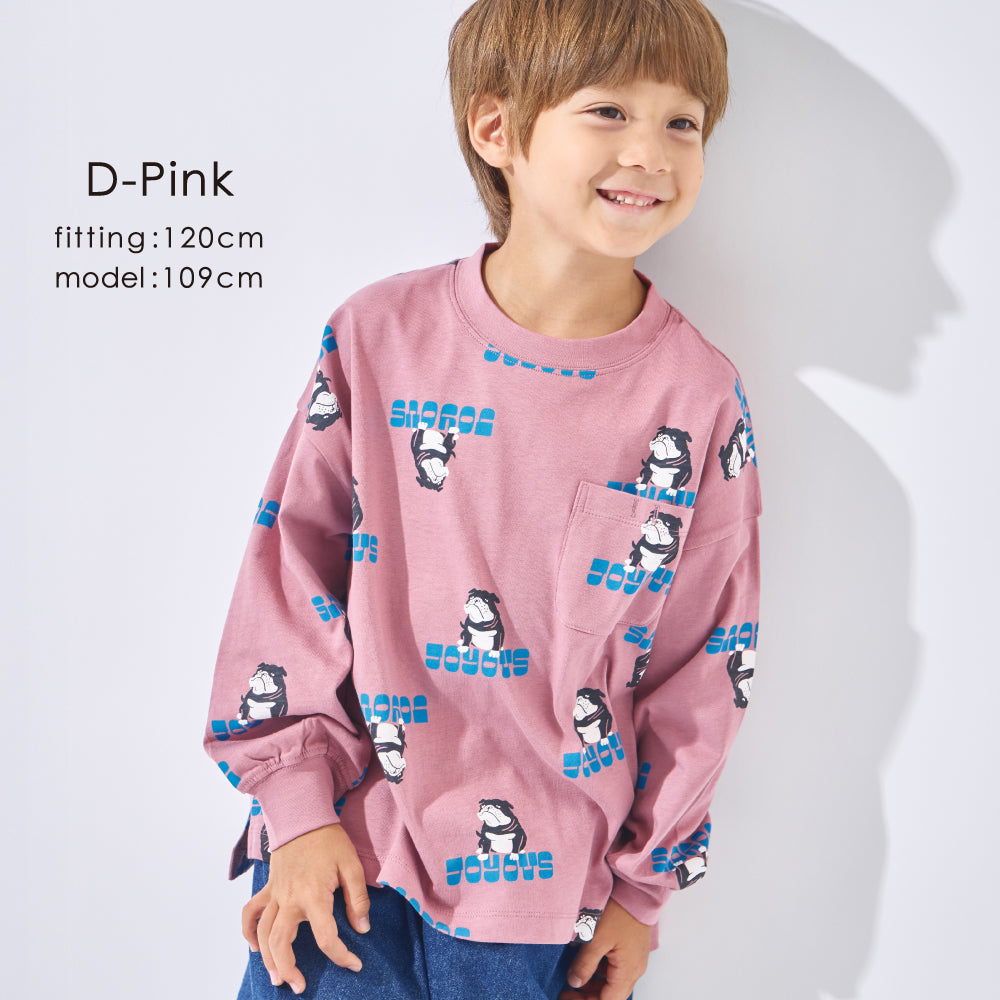 毎日のスタメン 総柄長袖Tシャツ