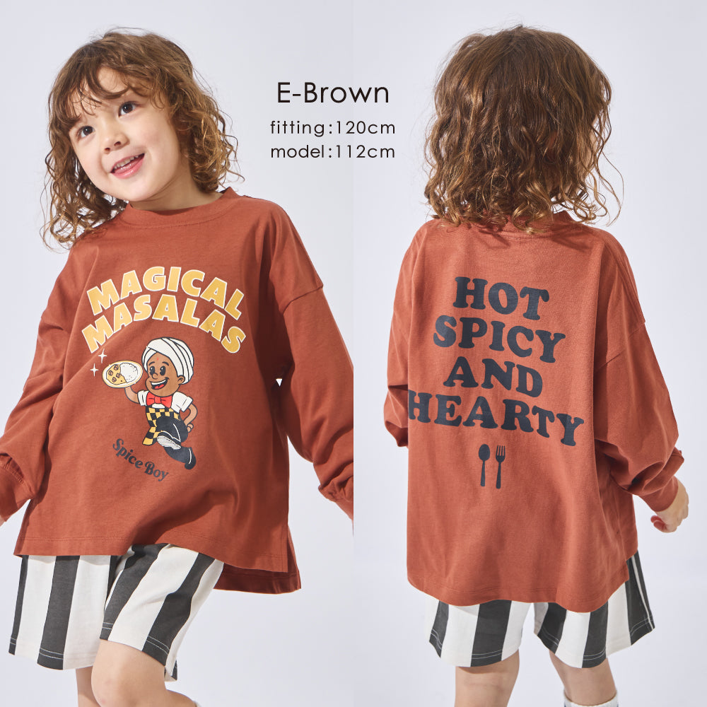 【Poppi Market】毎日のスタメン グラフィック長袖Tシャツ