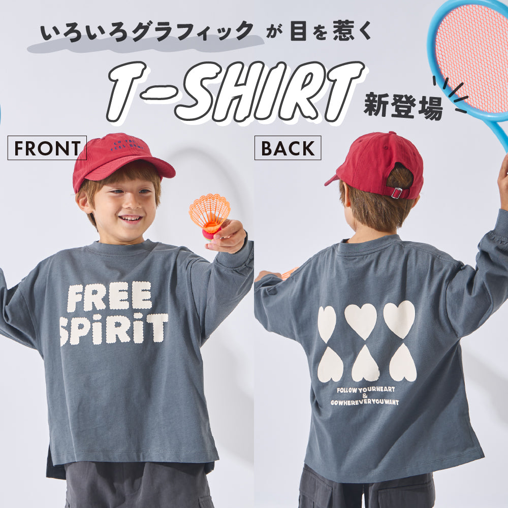 【Poppi Market】毎日のスタメン グラフィック長袖Tシャツ