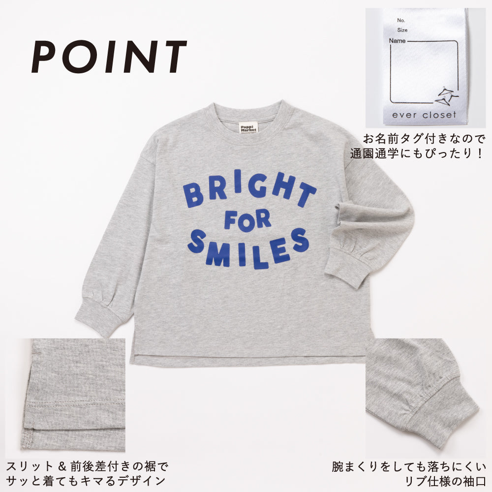 【Poppi Market】毎日のスタメン グラフィック長袖Tシャツ