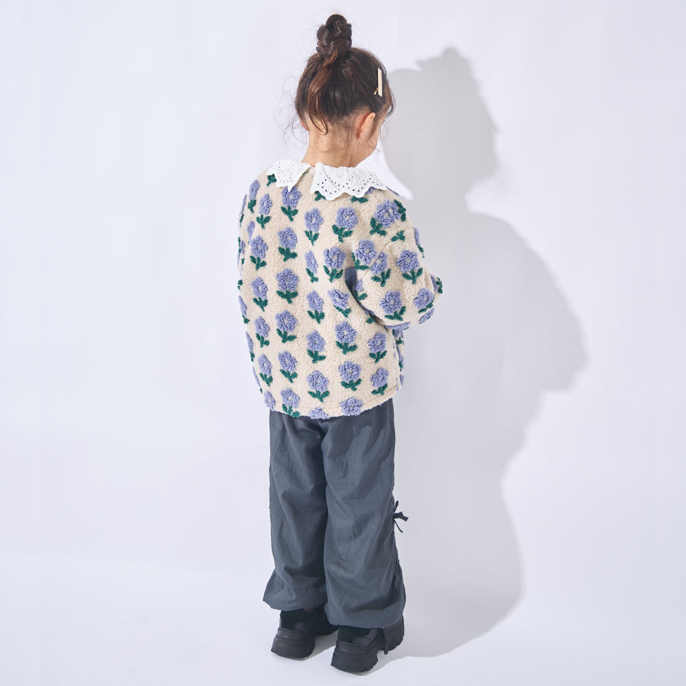 【予約商品】軽くてあったか レトロフラワーボアジャケット