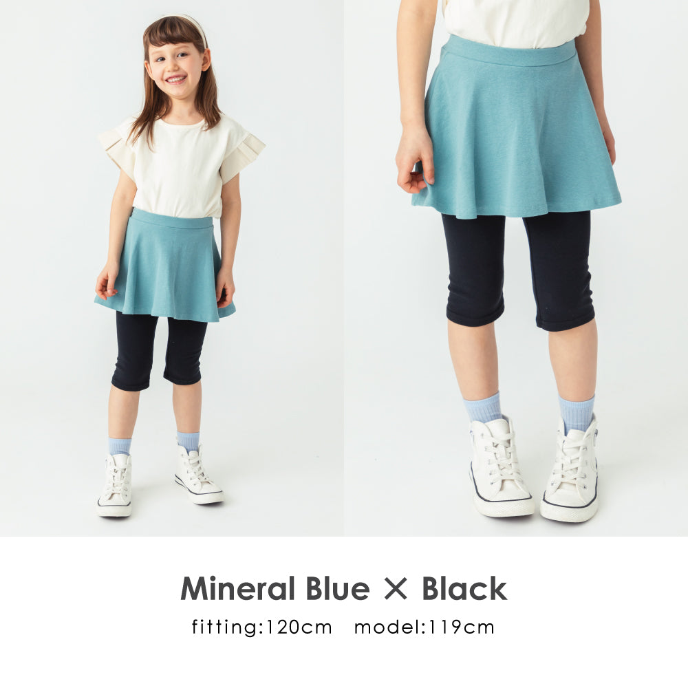 【初夏割】 ストレッチスカッツ（6分丈）「ブラックスパッツ」タイプ