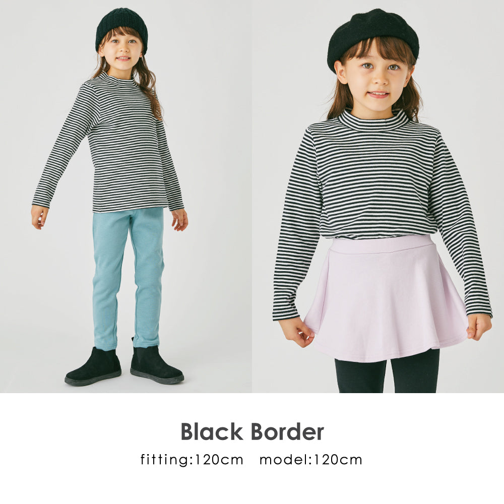 シンプルハイネックTシャツ（ボーダー） – 子供服通販の ever closet