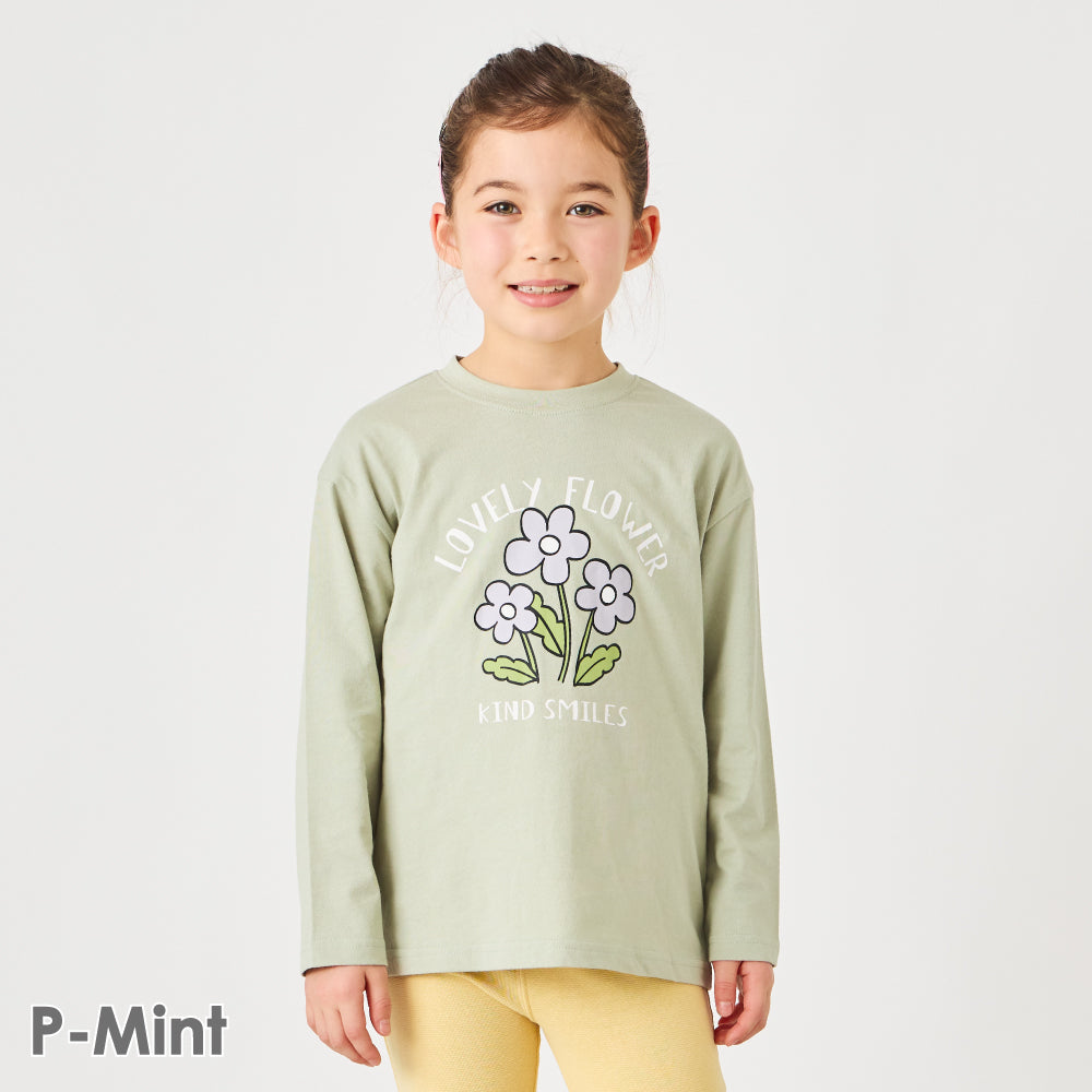 プリント長袖Tシャツ