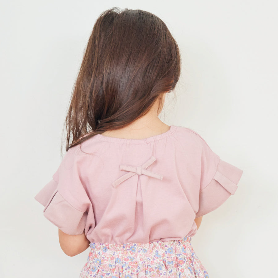 袖フリル半袖Tシャツ／ 子供服 女の子 女児 服 かわいい カワイイ